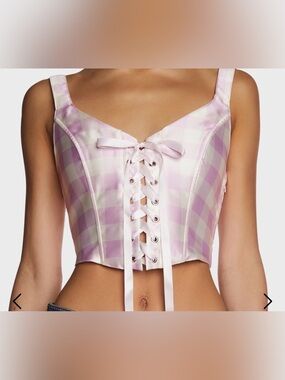 Sugar Thrillz Smore Sweetness Gingham Bustier